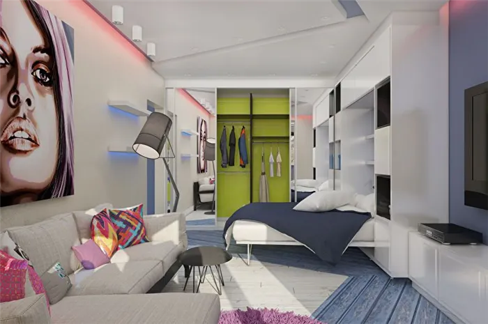 Дизайн квартиры в стиле поп-арт