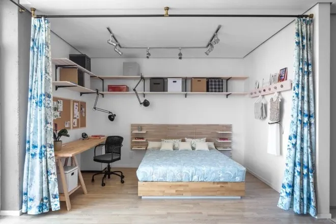 Как разделить кровати в однокомнатной квартире