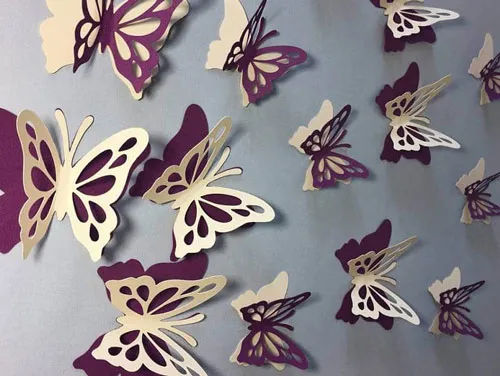 Конструкция бабочки из полосок цветной бумаги 10