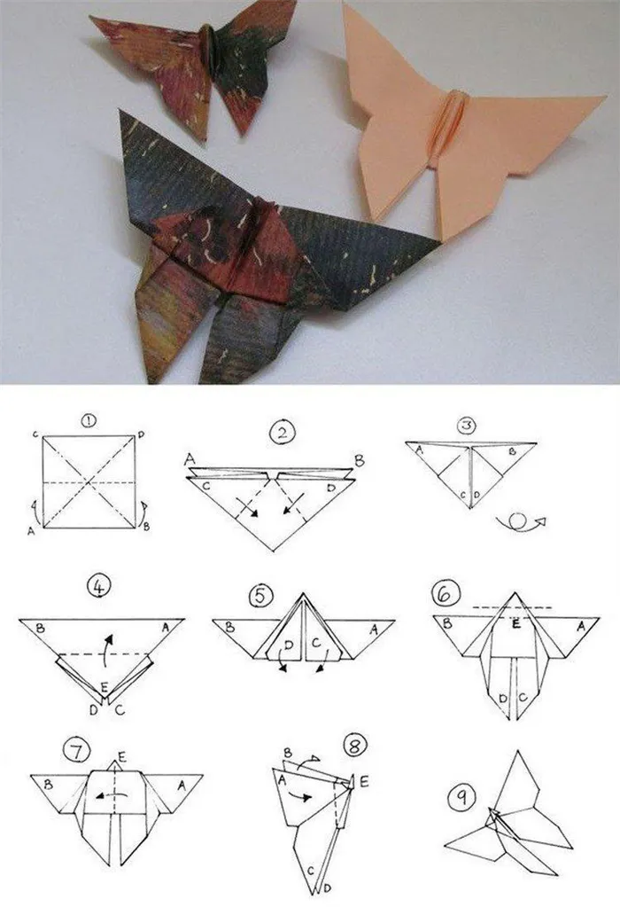 Бабочка 3D Поделки из бумаги 9