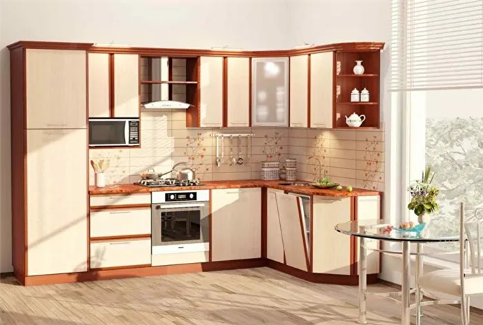 Дизайн кухни 9 кв. м - фигурные наушники