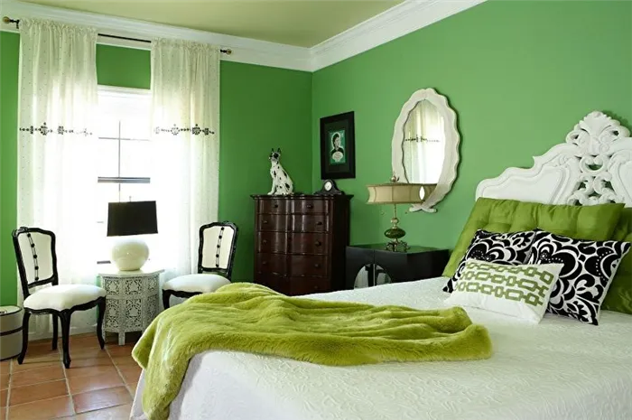 Зеленые обои для спальни - Цвета обоев для спальни