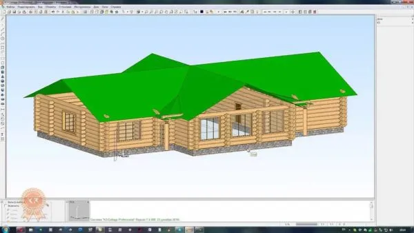 Даже деревянный дом такого размера несложно рассчитать с помощью программного обеспечения для проектирования деревянных домов Cottage.