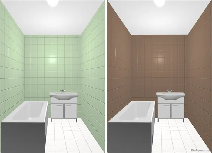 Дизайн ванной комнаты с белым полом