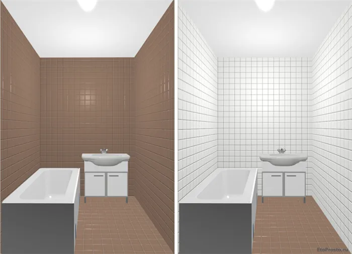 Белая ванная комната с коричневым полом. Интерьер маленькой ванной комнаты.