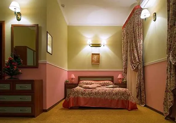 Покраска комнаты в два цвета: горизонтальное разделение
