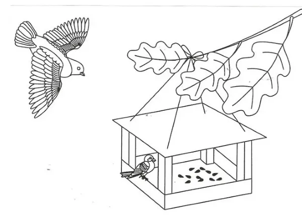 Клетка для птиц качи для детей с карандашами для зарисовки веток, кормушек и проводов
