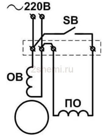Схема подключения двигателя стиральной машины