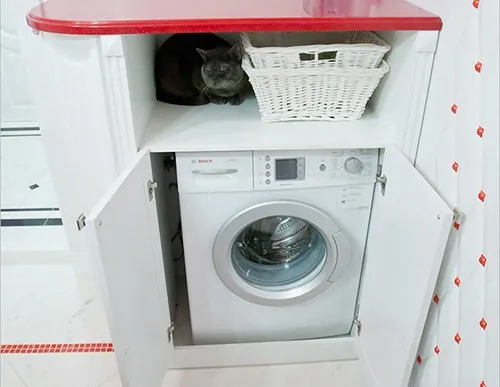 Встроенные стиральные машины в шкафах