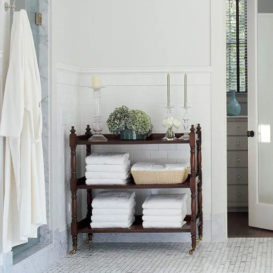 Как хранить полотенца в ванной комнате