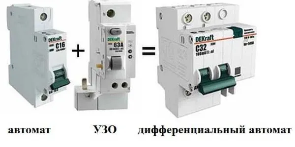 Дип-переключатели используются вместо комбинации выключателя и УЗО