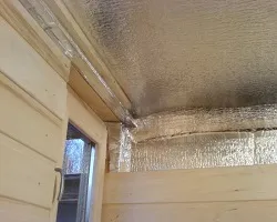 Изоляция потолка сауны с помощью пенопласта