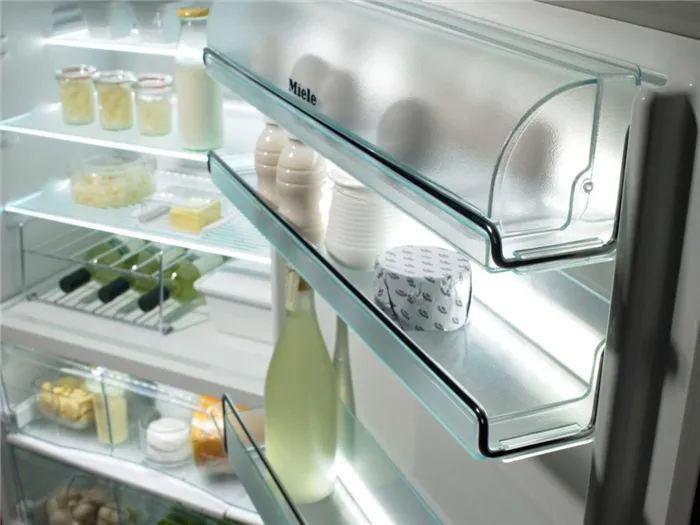 Высокая температура на полках дверцы холодильника