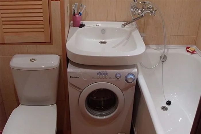 Раковина с ручным червяком над стиральной машиной - преимущества и особенности