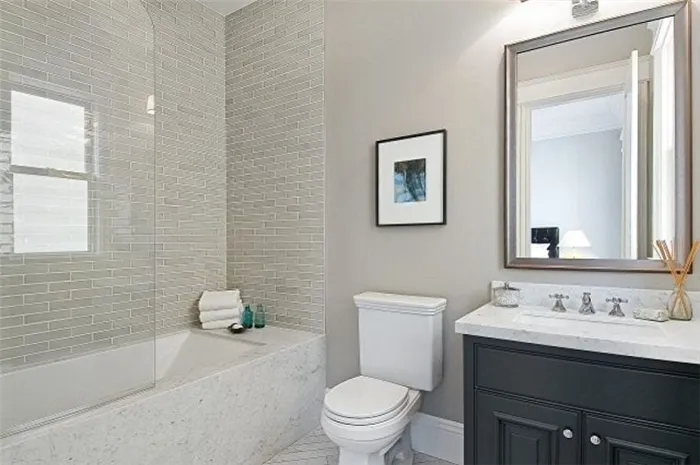 Дизайн маленькой ванной комнаты - настенные покрытия