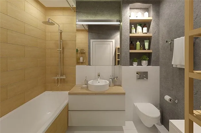 Дизайн маленькой ванной комнаты - дизайн