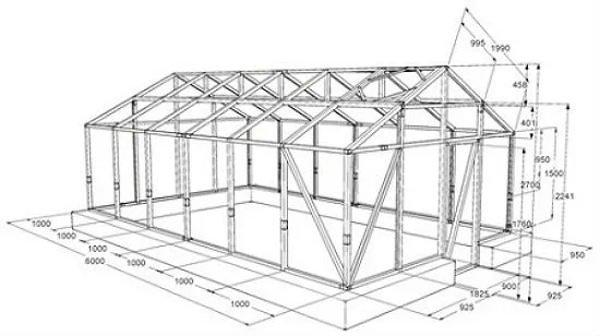 Планы строительства теплицы из поликарбоната с двойной крышей