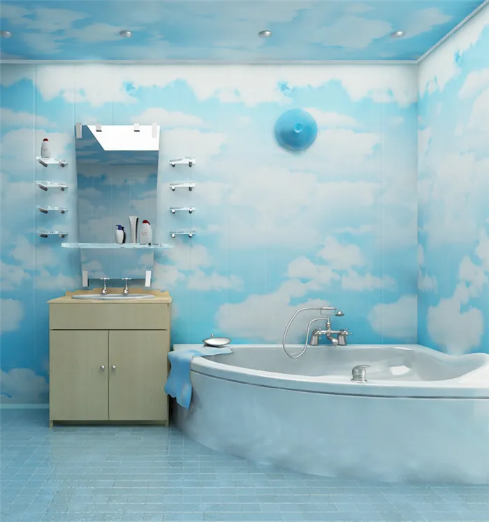  Чем украсить стены в ванной комнате