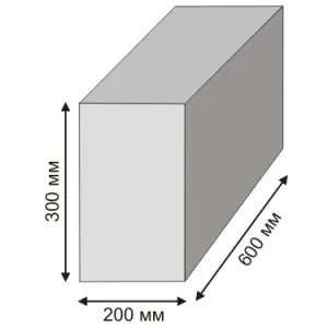 Пеноблоки 200x300x600: количество штук в кубе