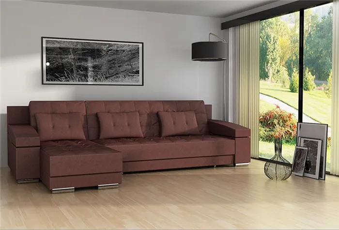u Софа бежевая экокожа - форма дивана