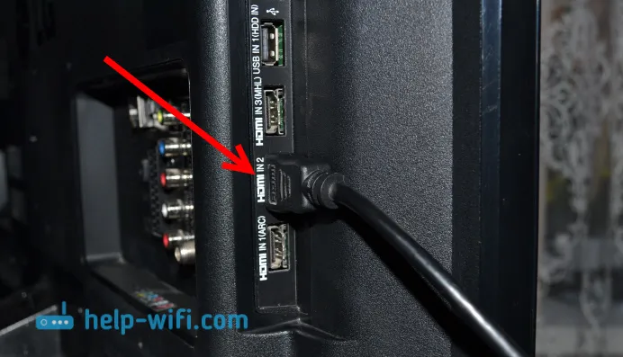 Подключение кабеля HDMI к телевизору LGTV