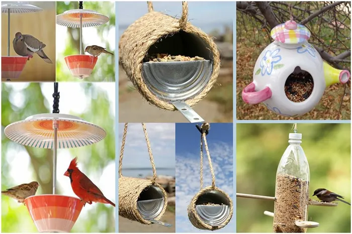 Самодельные кормушки для птиц из пластиковых бутылок: идеи