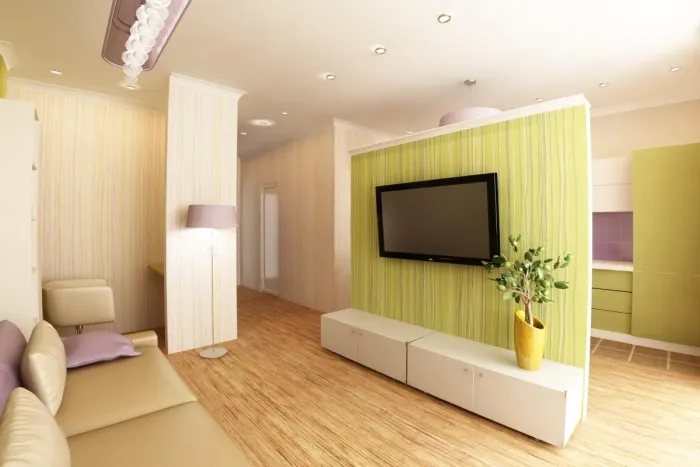 Дизайн квартиры в однокомнатной квартире площадью 18 м²