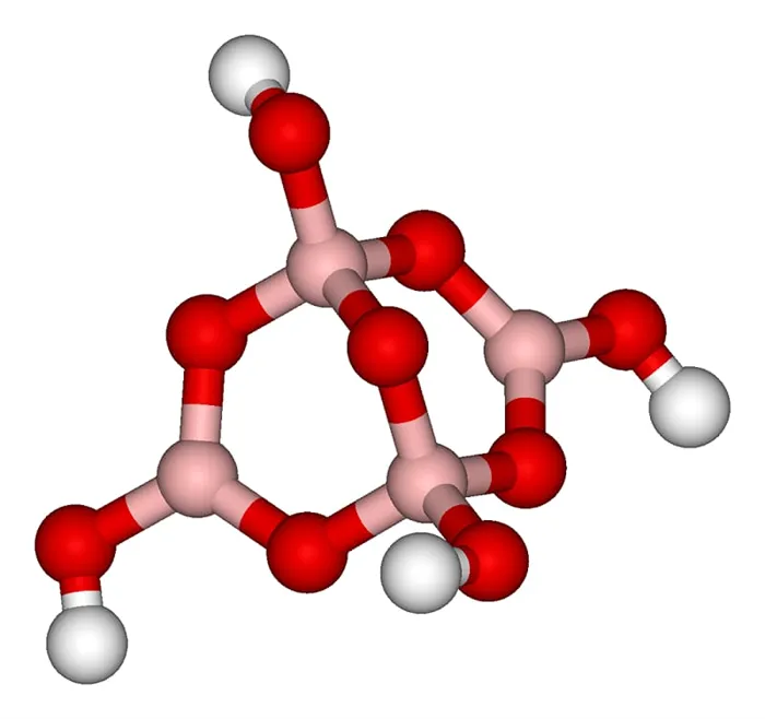 Молекулярная структура тетрабората натрия