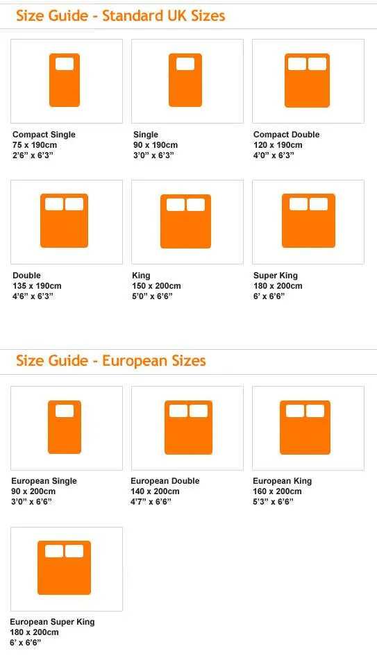 Размеры кроватей европейского стандарта