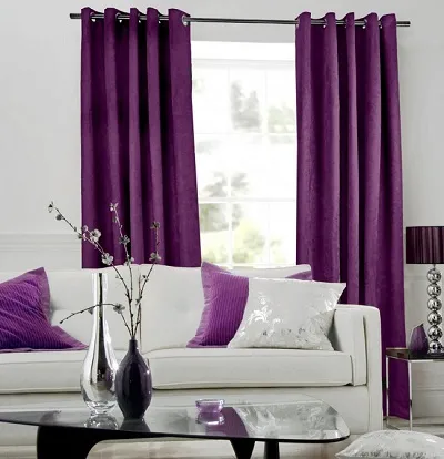 Фиолетово-серые настенные шторы