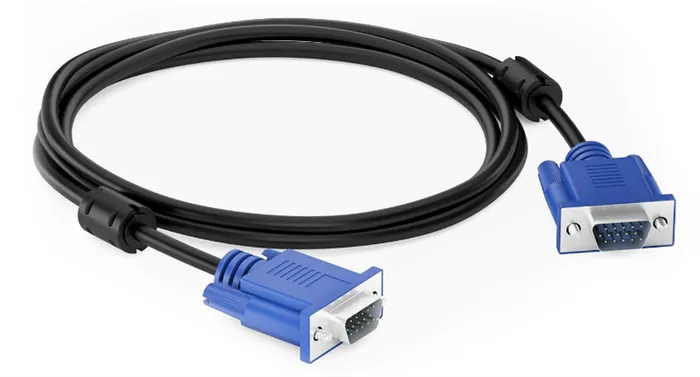 Пример двойного кабеля VGA